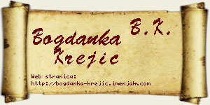 Bogdanka Krejić vizit kartica